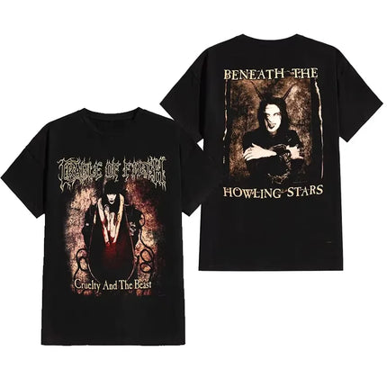 Classic Cradle of Filth Band Extreme Gothic Black Metal Casual T-Shirt Cotton Graphic Tee Men Women Summer Streetwear