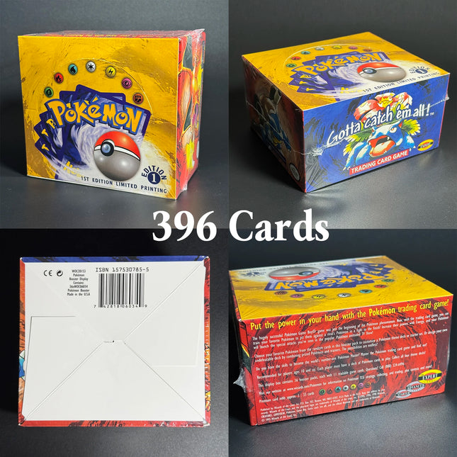 PTCG Proxy Cards Booster 36 Packungen/BOX Basis Set Pokémon Karten TCG Selbstgemachte Sammlerkarte 1. Edition Basis Set Spielzeug Geschenke PTCG