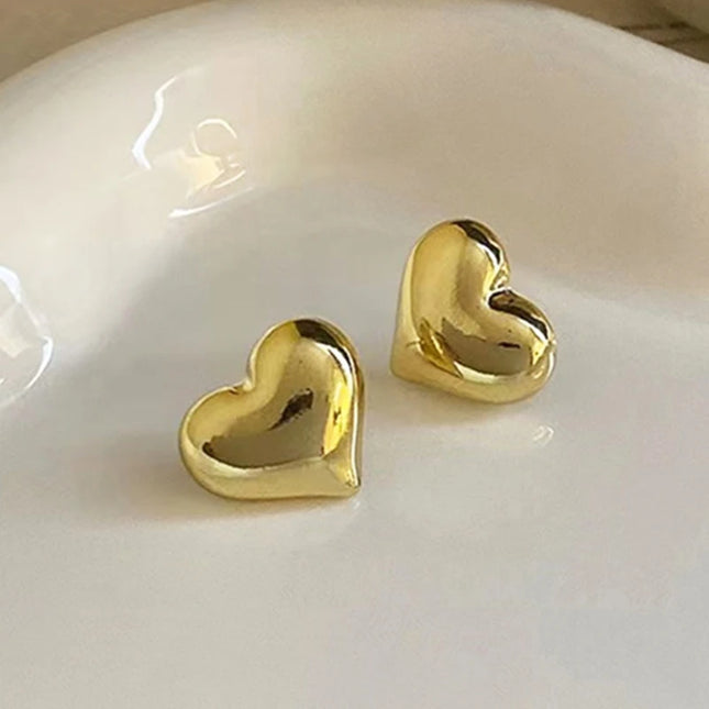 Y2K Accessories Shiny Peach Heart Hoop Earrings Korean Fashion Crystal Love Earrings for Women Punk - product image 7