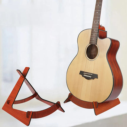 New Wooden Guitar Stand For Acoustic And Electric Instruments Portable Shaped Floor Display Holder For Ukulele Mandolin Bass