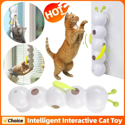 Intelligent Sensor Interactive Cat Toy Motion Activated Caterpillar Automatic Emerging from The Hole Teasing Cat Toy for Kitten