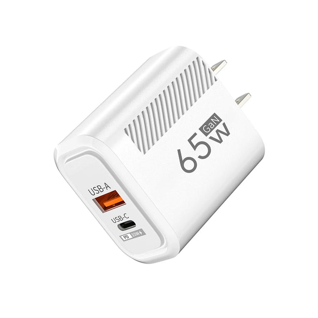 65W GaN Fast Charging USB USB-C Charger US EU Plug PD 3.0 Quick Charge Travel Wall Charger For Phone Adapter For - product im