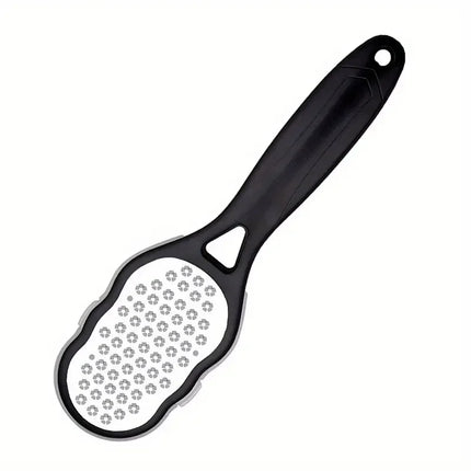Stainless Steel Foot File - Anti-Splash Ergonomic File with Coarse/Fine Grit, Durable for Home Pedicure & Holiday - product i