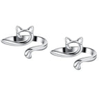 2Pcs Silver Cat