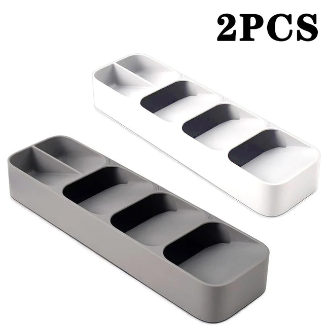 Multi-purpose Cutlery Storage Tray Cutlery Fork Spoon Compartmentalized Organizer Kitchen Drawer - product image 9