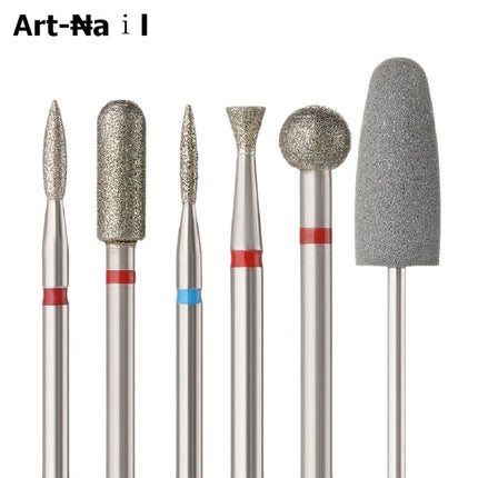 6Pcs Diamond Sand Nail Files Drill Cuticle Polishing Bit Nail Grinding Head Electric Manicure Set for Removing Acrylic Nails Gel