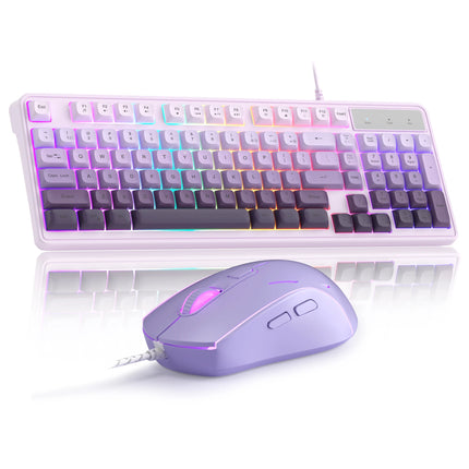 MageGee 98 Key RGB Mechanical Keyboard and Mouse Set Wired Gaming Combo Ergonomic Silent ABS Keycaps for PC Laptop - product