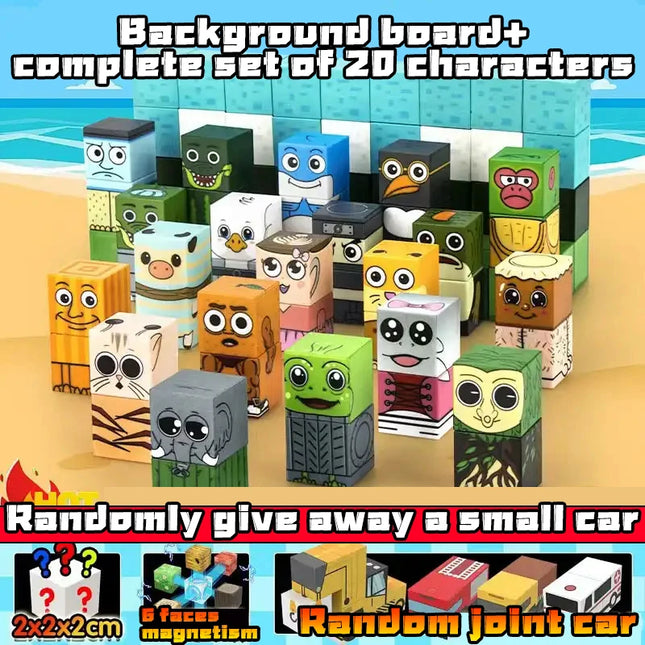 94pcs children's magnetic building blocks - Brainrot character DIY toys and Tung Sahur&Turarero STEM