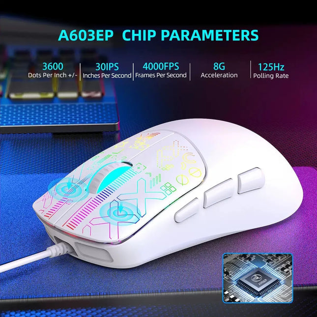 RGB Backlit Wired Gaming Keyboard Mouse Combo (68-Key) - product image from BSM MART