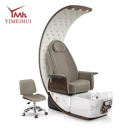 Luxury Pedicure Chair for Nail Spa Salons High-Back Professional Foot Care Manicure Station Human Touch Massage Modern Furniture