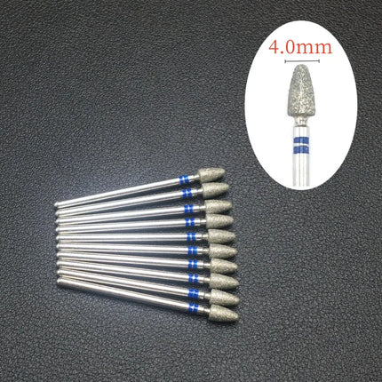 10 Piece Nail Milling Cutter Set Diamond Electric Nail Enhancement Drill Nail Drill Corner Cleaning Drill Burr Accessories Tool