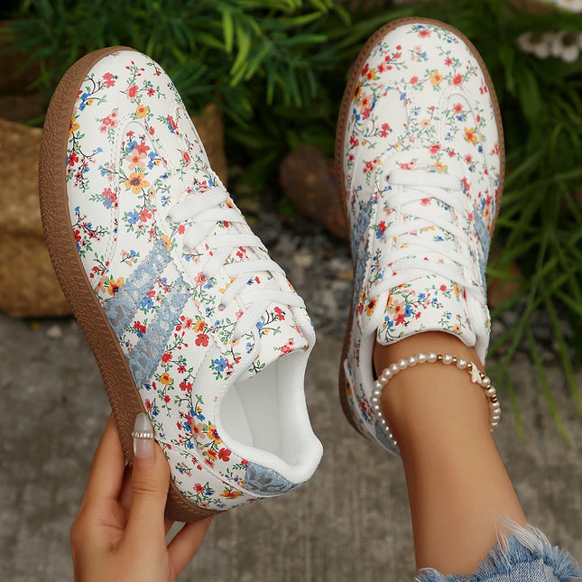 Sneakers Women Fashion Outdoor Lace-up Casual Shoes Female Lightweight Sneakers Comfortable Non Slip Flat Shoes Zapatos De Mujer