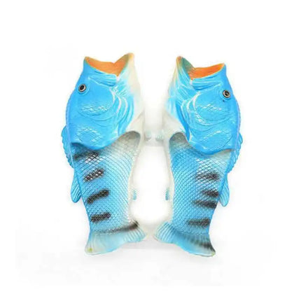 Funny Lifelike Fish Slippers Plus Size 43-47 Women's Weird Animal Slides Beach Slippers Unisex Indoor Outdoor Shoes Flip Flops