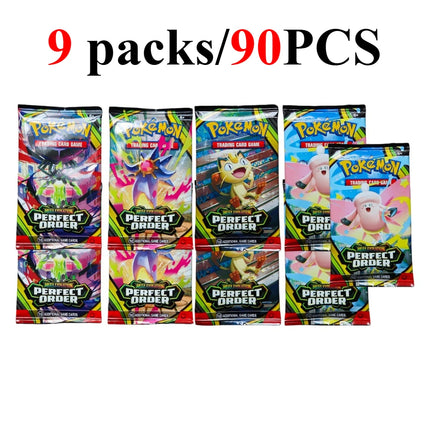 90/360PCS Pokémon Card Packs 151， ASCENDED HEROES 。Evolutions,PALDEAN FATES,English Reinforcement,Battle Transaction Card Gift