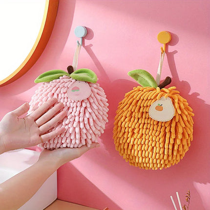Soft Cute Absorbent Hand Towel, Hanging Kitchen Bathroom Thickened Hand Towel Cloth