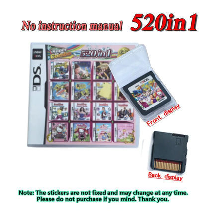 Pokemon 4300 in 1 Compilation Game Cards DS NDS 3DS 3DS NDSL Game Cartridge Card Video Game Handheld Player (R4 card)
