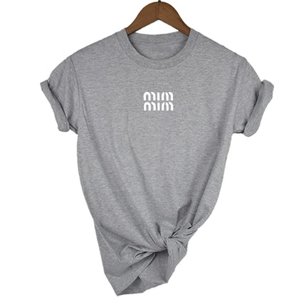 T-Shirt for Short Sleeve Summer Print Top Trend Tee Round Neck Clothes