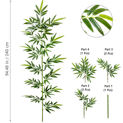 Artificial Green Bamboo Leaf Branches - image 32