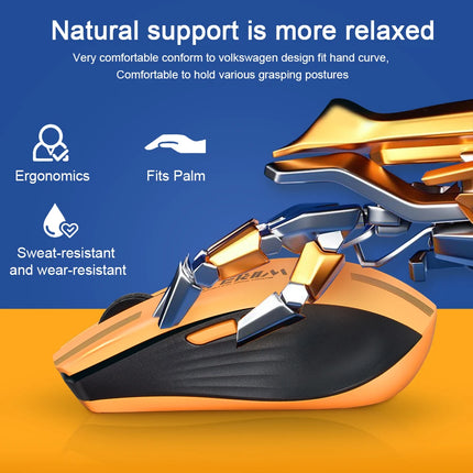LT-T19 Ergonomic Rechargeable Gaming Mouse USB 2.4G Wireless RGB Light Desktop PC Computers Notebook Laptop Mice - product im
