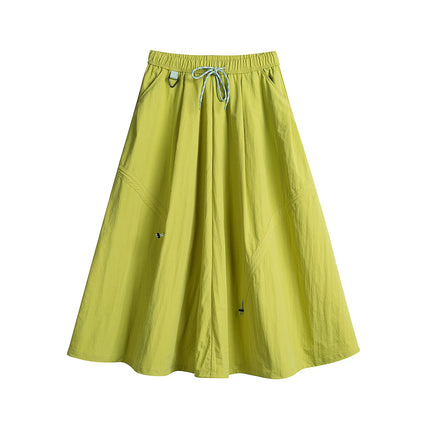 Outdoor Fashion Quick Dry Drawstring Skirt Women City Hiking Streetwear Loose Casual Sport  Y2k Track Cargo Skirts Pants
