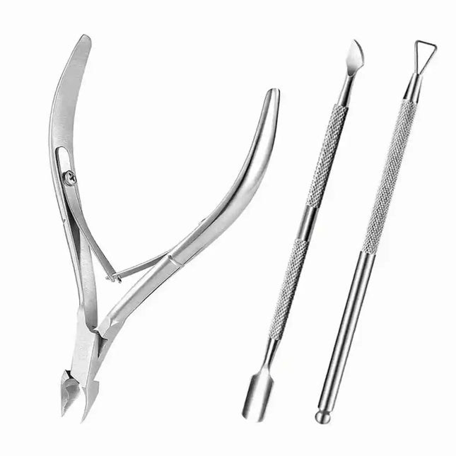 Nagel Professional Edelstahl Nagelknipser Schere Zangen Multifunktions Nagelhautschieber Entferner Nagelpflege Maniküre Werkzeug-Sets