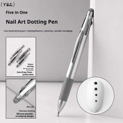 〔YS1〕4in1 Nail Dotting Pen Nail Art Dotting Tools In Ballpoint Pen Design Nail Art Tip Dot Paint - product image 3