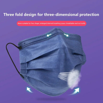 50Pcs 3/4 Layer Mask Face Masks Melt Blown Cloth Disposable Safety Anti-Dust Protective Masks Adults Non-wove Earloop Masque