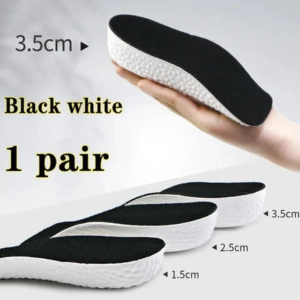 1.5/2.5/3.5 Cm Arch Support Height Increase Insoles Light Weight Soft Elastic Lift Soft Elastic Lifting for Men Women Shoes Pads