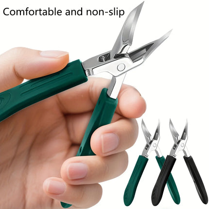 Thick Ingrown Nails Heavy Duty Stainless Steel Trimmer Safety Soft Grip Ultra Sharp 25 Degree Angled Blade Seniors - product