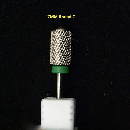 New Silver! Quality 6.6mm Big Round Top barrel Original Tungsten steel Carbide Manicure Nail drill bit File Accessories