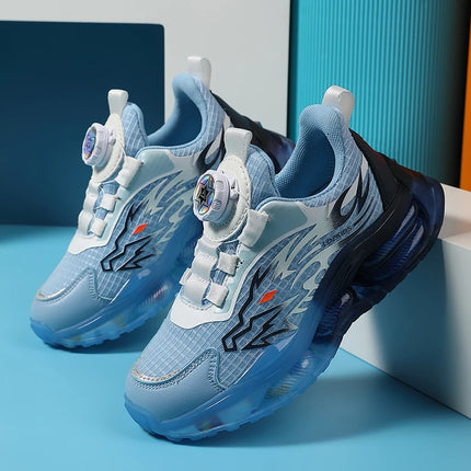 A pair of boys' sports shoes, with a comfortable and breathable upper, and a lightweight, slip-resistant and durable soleXBS-235