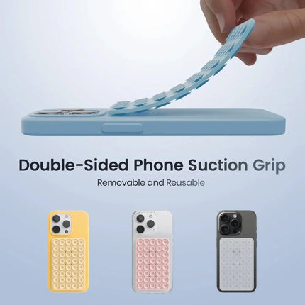 Silicone Suction Cup Phone Holder Multi-Functional Anti-slip Mobile Fixture Pad Double Sided Detachable For iPhone Huawei Tablet
