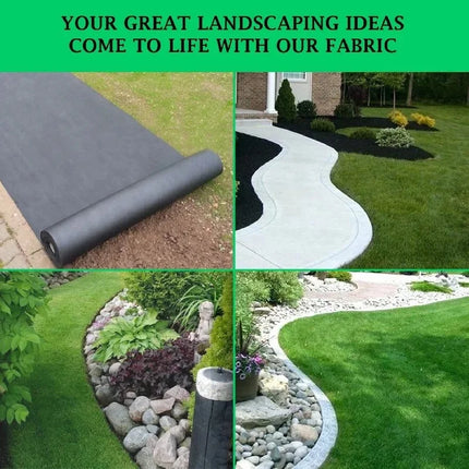 Four-panel garden landscaping ideas collage