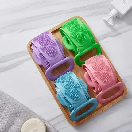Body Sponge Silicone Back Brushes Bath Towels Scrubber Rubbing Back Peeling Massage Shower Belt Extended Skin - product image
