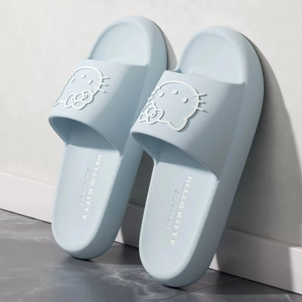 Hello Kitty Fashion Slippers, Non-Slip Thick-Soled Platform Sandals, Closed-Toe Mesh Shoes, Ideal for Home and Travel