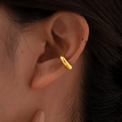 Statement Hollow Ear Bone Clamp for Women Girls,Gold Color Stainless Steel Fake Piercing C-shaped Ear Bone Clip,Fashion Jewelry