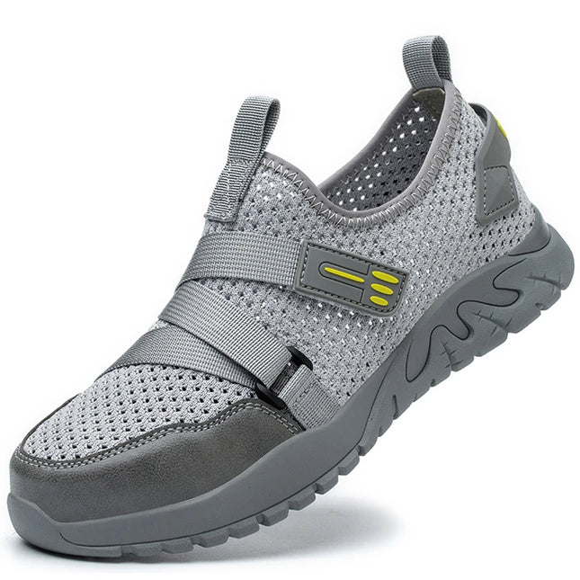 Atmungsaktive Sommer-Sicherheitsschuhe, durchtrittsichere Sicherheits-Sneaker, Sicherheits-Arbeitsschuhe mit Kunststoffkappe, 6-kV-isolierte Elektriker-Arbeitsschuhe