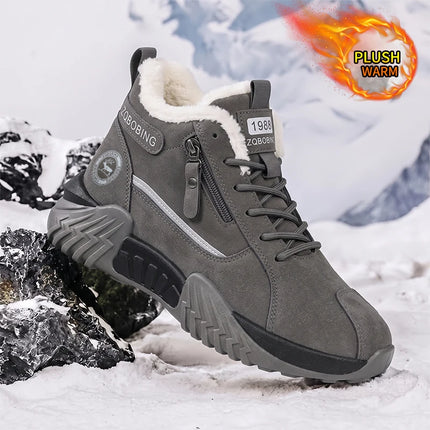 Women's Mid-top Cold-resistant Casual Winter Sneakers, Chunky Sole Women's Shoes for Daily Commute & Snow Days