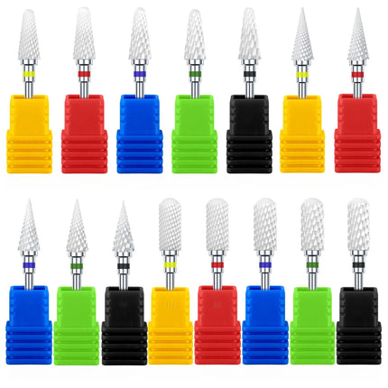 1Pcs Ceramic Nail Drill Bits Flame Cutters for Manicure Electric Pedicure Nail Bits Gel Polish Remover Files Bur Nail Accessorie