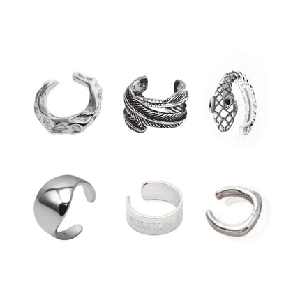 1 PC Korean Punk Stainless Steel No Pierced Pop Ear Clip Earrings for Men Women Trend Jewelry Party Gift
