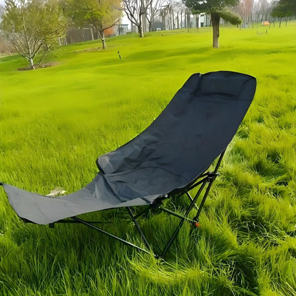 300-Pound Heavy-Duty Foldable Beach Chair with Adjustable Height and Crossed Backrest - Portable Outdoor Chair for Camping, Fish