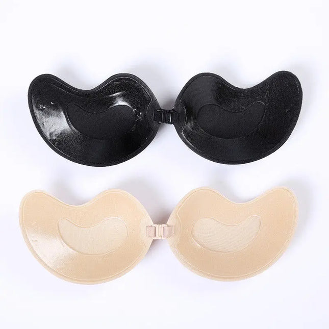Lamuusaa Unsichtbarer Klebe-BH Push Up Damen Waschbar Wiederverwendbar Trägerlos Klebe-Tube-Tops Plunge Rückenloses Büstenhalter Unterwäsche