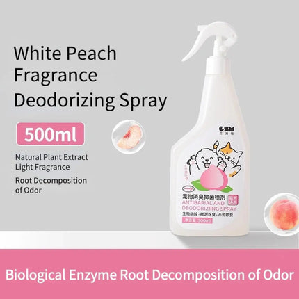 Pet Odor Eliminator Spray Enzyme Cleaner Disinfectant for Cats Dogs Urine Smell Removal Antibacterial Deodorizer Supplies