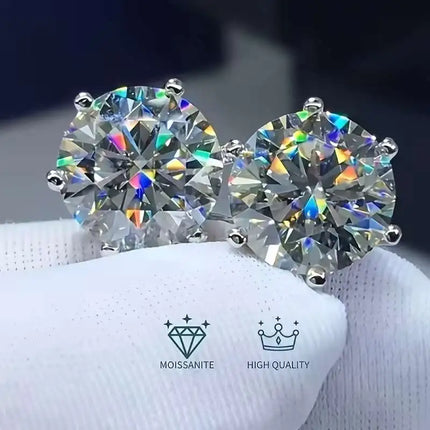 [Moissanite Earrings Gift] Moissanite Earrings, 1 pair S925 – Perfect for celebrating parties with friends, family, and classmates. Suitable for everyday wear, anniversaries, holidays, and birthdays.