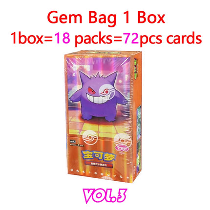 Original Pokemon GemPack Cards Vol.5 Vol.3 Vol.2 Vol.1 Trading PTCG Bag Gem Box Deck Sprigatito Eevee Pikachu Gengar Card Gift