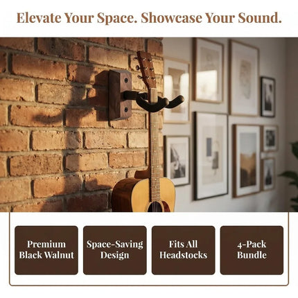 1/2Pcs Guitar Holder Hook Acoustic Guitar Hook Holder Stand Non-slip Guitar Hanger Wall Mount for Electric Guitar Bass Ukulele