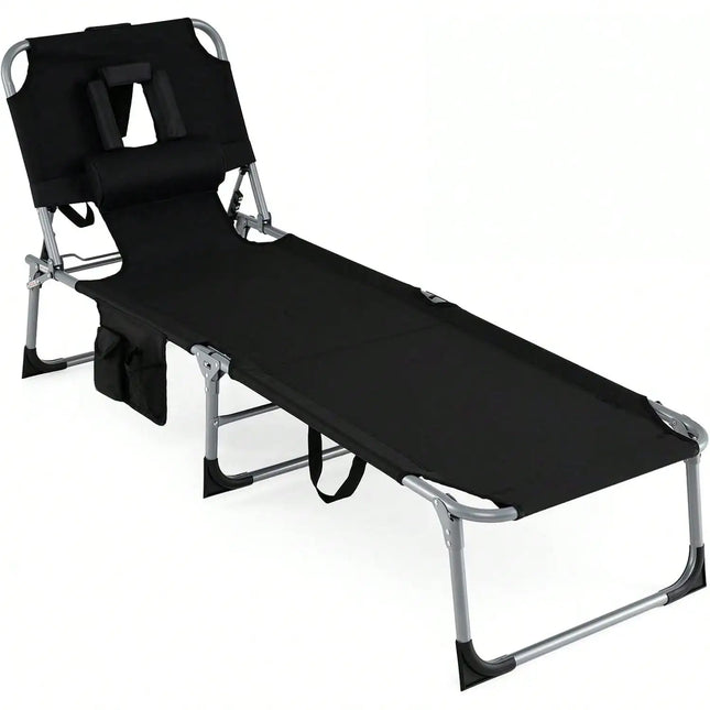 Portable Zero Gravity Chair With Cup Tray & Backrest, Lockable Reclining Anti-Gravity Lounger, Quick-Fold Outdoor Patio Recliner With Pillow, Lightweight Folding Yard Chair With Carry Handle