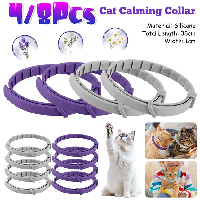Pet Calming Collar For Cats Dogs Adjustable Anxiety Pheromone Reducing Pet Collar Lasting Natural Calm - product image 2