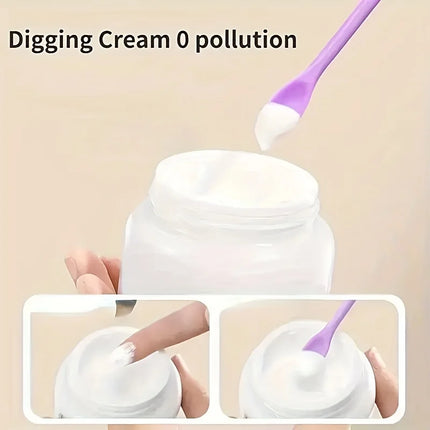 3pcs Reusable Silicone Spatulas, Eco-Friendly Cosmetic Jar Scrapers, Portable for Makeup Skincare, Easy Clean Travel Tool