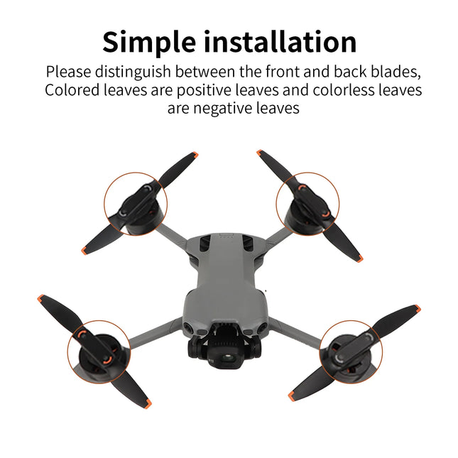 2 Pair Low Noise Propellers for DJI Mini 5 Pro Drone Propeller Replacement Parts Lightweight Quick-Release Propeller Accessories